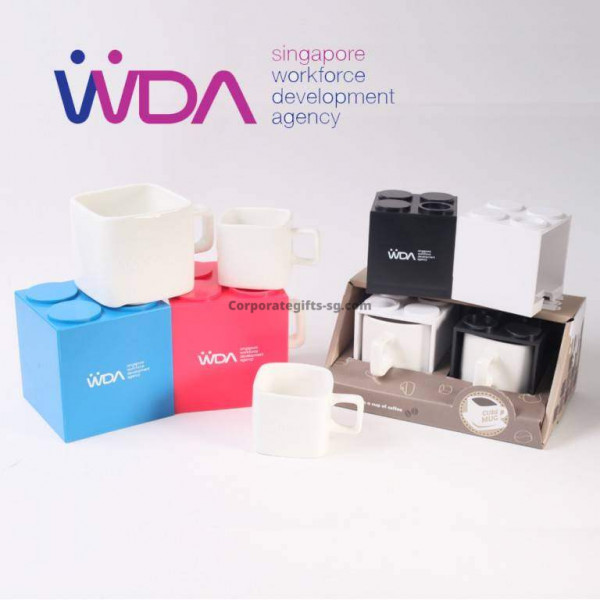 SINGAPORE WORKFORCE DEVELOPMENT AGENCY CUBE MUG, Promotional Gifts, Promotional Gift, Singapore