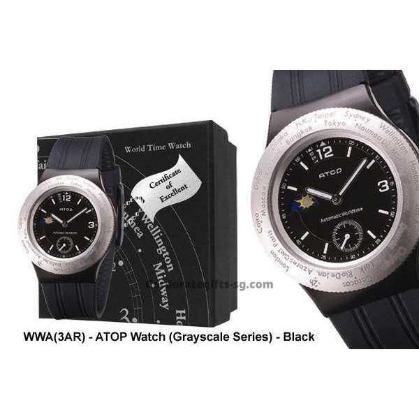 WWA-3AR ATOP Watch (Greyscale Series) - Black, Promotional Gifts, Promotional Gift, Singapore