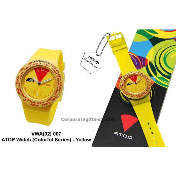 VWA-02 ATOP Watch (Colorful Series) - Yellow, Promotional Gifts, Promotional Gift, Singapore