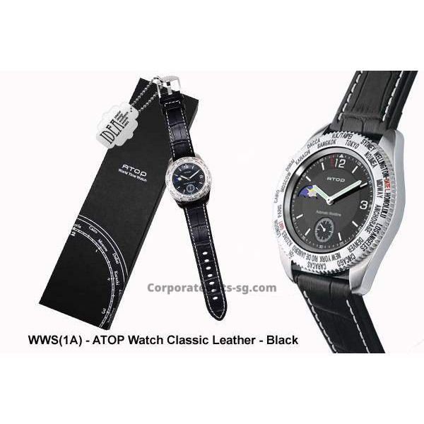 WWS-1A ATOP Watch (Classic Leather) - Black, Promotional Gifts, Promotional Gift, Singapore