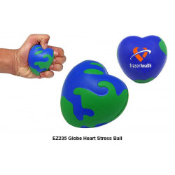 EZ235 Globe Heart Stress Ball, Promotional Gifts, Promotional Gift, Singapore