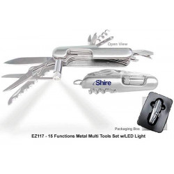 EZ117 Metal Multi Tools Set w/LED Light, Promotional Gifts, Promotional Gift, Singapore