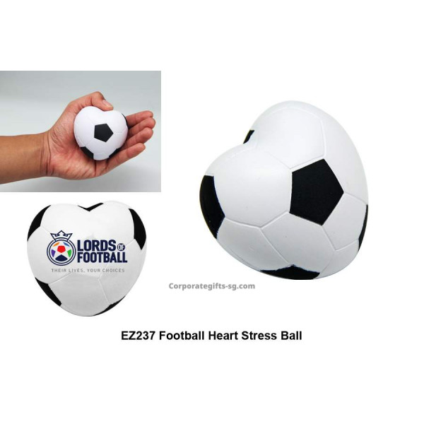 EZ237 Football Heart Stress Ball, Promotional Gifts, Promotional Gift, Singapore