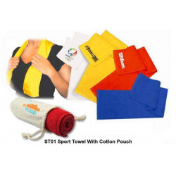 ST01 Sport Towel With Cotton Pouch, Promotional Gifts, Promotional Gift, Singapore