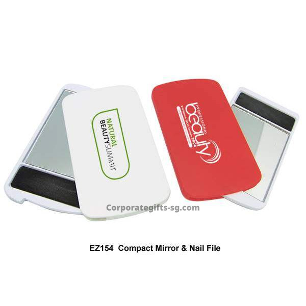 EZ154 Compact Mirror & Nail File, Promotional Gifts, Promotional Gift, Singapore