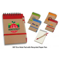 S57 Eco Note Pad with Recycled Paper Pen, Promotional Gifts, Promotional Gift, Singapore