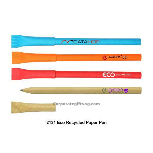 2131  Eco Recycled Paper Pen - Pull Action Ball Pen, Promotional Gifts, Promotional Gift, Singapore