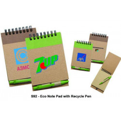 S92 Eco Notepad with Recycled Paper Pen, Promotional Gifts, Promotional Gift, Singapore