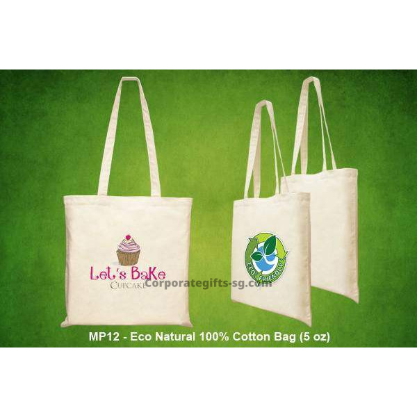 MP12 Eco Natural 100% Cotton Bag, Promotional Gifts, Promotional Gift, Singapore