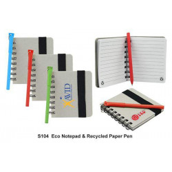 S104 Eco Note Pad & Recycled Paper Pen, Promotional Gifts, Promotional Gift, Singapore