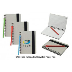 S105 Eco Note Pad & Recycled Paper Pen, Promotional Gifts, Promotional Gift, Singapore