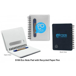 S106 Eco Note Pad with Recycled Paper Pen, Promotional Gifts, Promotional Gift, Singapore