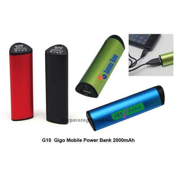 G15 Gigo Mobile Power Bank 2000mAh, Promotional Gifts, Promotional Gift, Singapore