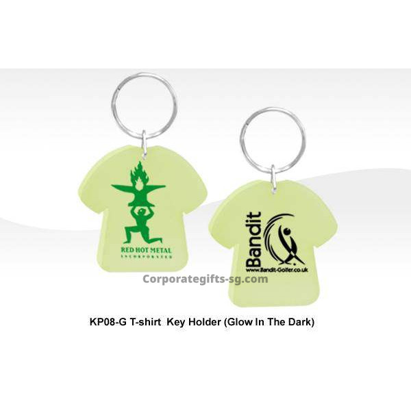 KP08(G)  T-Shirt Key Holder - Plastic (Glow In The Dark, Promotional Gifts, Promotional Gift, Singapore