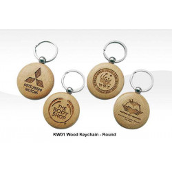 KW01  Round Wood Key Holder, Promotional Gifts, Promotional Gift, Singapore