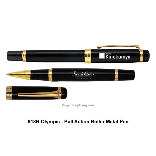 918R Olympic - Pull Action Roller Metal Pen, Promotional Gifts, Promotional Gift, Singapore