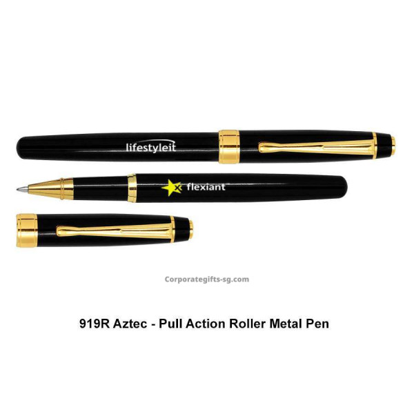 919R Aztec - Pull Action Roller Metal Pen, Promotional Gifts, Promotional Gift, Singapore