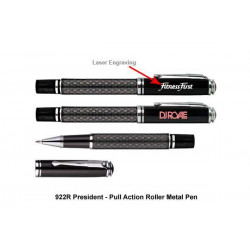 922R President - Pull Action Roller Metal Pen, Promotional Gifts, Promotional Gift, Singapore