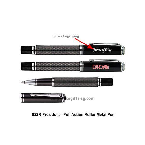 922R President - Pull Action Roller Metal Pen, Promotional Gifts, Promotional Gift, Singapore