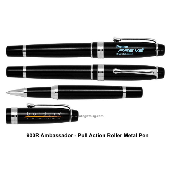 903R Ambassador - Pull Action Roller Metal Pen, Promotional Gifts, Promotional Gift, Singapore