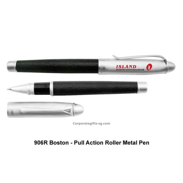 906R Boston - Pull Action Roller Metal Pen, Promotional Gifts, Promotional Gift, Singapore