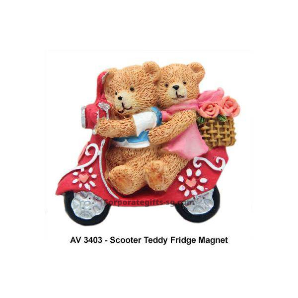 AV3403 'SCOOTER' Teddy Fridge Magnet, Promotional Gifts, Promotional Gift, Singapore