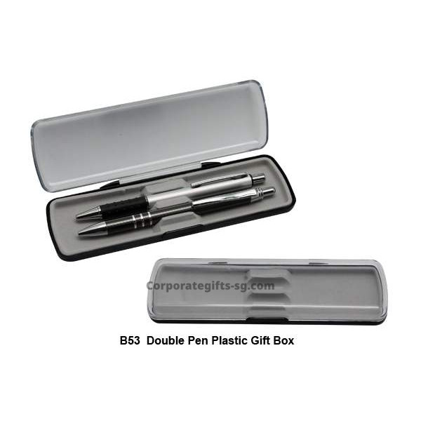 B53 Double Pen Plastic Gift Box, Promotional Gifts, Promotional Gift, Singapore