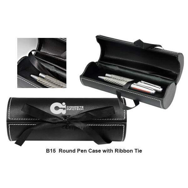 B15 Round Pen Case with Ribbon Tie, Promotional Gifts, Promotional Gift, Singapore