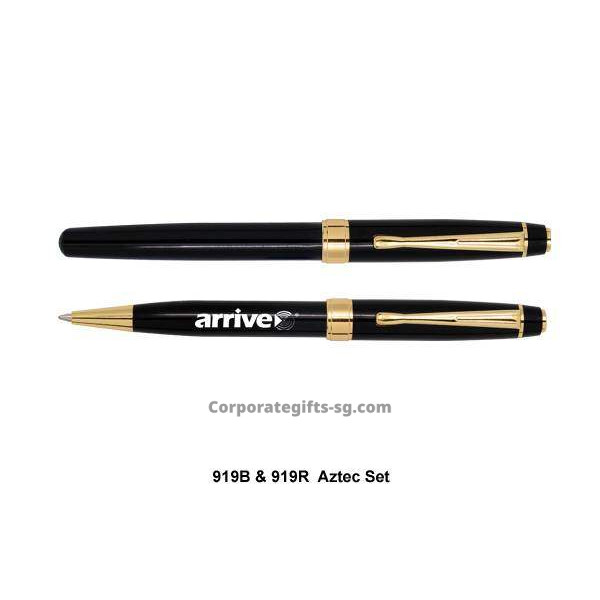 919BR Aztec Set - Pen Set C/W Ball Pen Roller Metal Pen, Promotional Gifts, Promotional Gift, Singapore