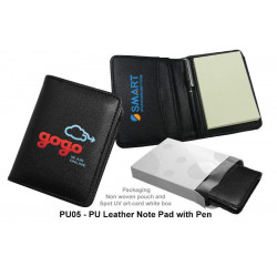 PU05 PU Leather Notepad with Pen, Promotional Gifts, Promotional Gift, Singapore