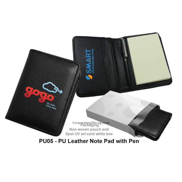 PU05 PU Leather Notepad with Pen, Promotional Gifts, Promotional Gift, Singapore