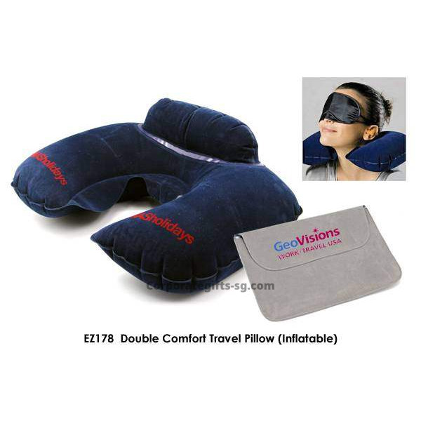 EZ178  Double Comfort Travel Pillow (Inflatable), Promotional Gifts, Promotional Gift, Singapore