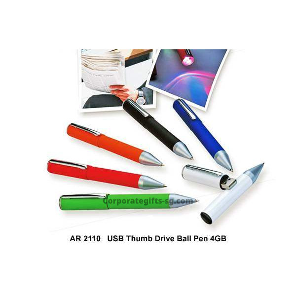 AR2110 USB Thumb Drive Metal Ball Pen 4GB, Promotional Gifts, Promotional Gift, Singapore