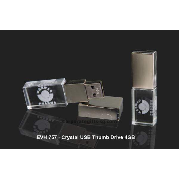 EVH-757 Crystal USB Thumb Drive 4GB, Promotional Gifts, Promotional Gift, Singapore