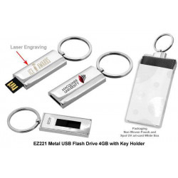 EZ221 Metal USB Flash Drive 4GB w/ Key Holder, Promotional Gifts, Promotional Gift, Singapore