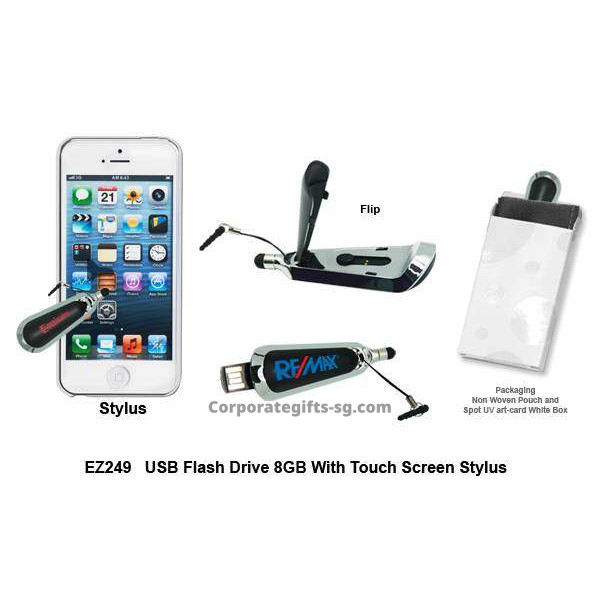 EZ249 USB Flash drive 8GB with Touch Screen Stylus, Promotional Gifts, Promotional Gift, Singapore