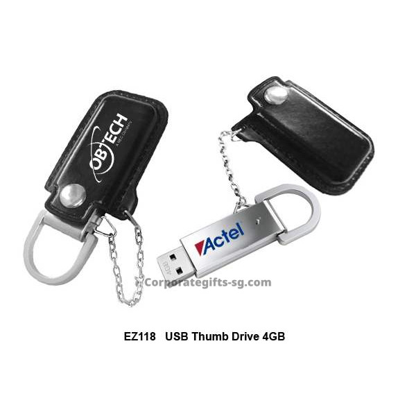 EZ118  PU Leather USB Thumb Drive 4GB, Promotional Gifts, Promotional Gift, Singapore