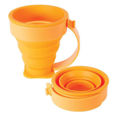 180ML Eco-friendly Folding Silicone Cup With Handle, Advertising Bottle | Cup, singapore corporate gifts