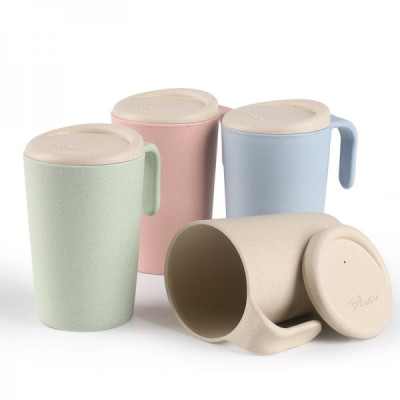 Wheat-straw Cup with Lid, Advertising Bottle | Cup, singapore corporate gifts