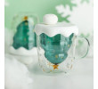 250ML Christmas-Tree Glass Mug, Promotional Glass, singapore corporate gifts