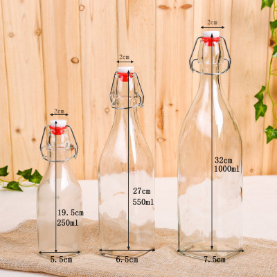 Clear Glass Bottle With Stopper, Promotional Glass, singapore corporate gifts