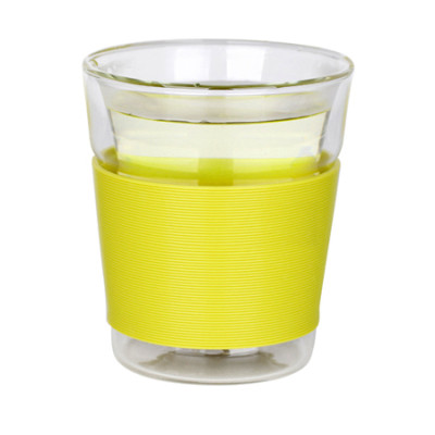 Double silicone glass 260ML, Promotional Glass, singapore corporate gifts