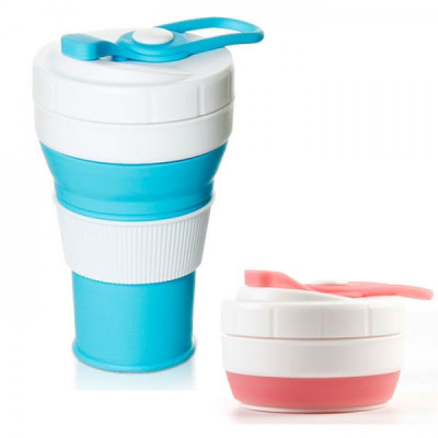450ML Silicone Collapsible Coffee Cup, Advertising Bottle | Cup, singapore corporate gifts