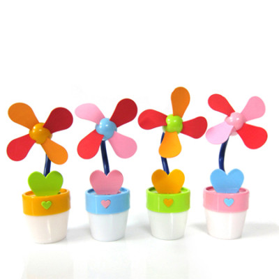 Flower Pot Shaped Mini USB Fan, Electronic Fan, singapore corporate gifts