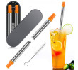 Collapsible Stainless Steel Straw, Other Household Premiums, singapore corporate gifts