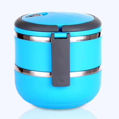 Two-layer Stainless Steel Insulation Lunch Box, Cutlery Set, singapore corporate gifts