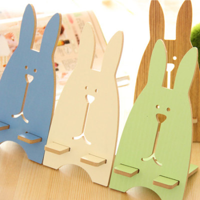 Wooden Rabbit Mobile Phone Holder, Phone Stand, singapore corporate gifts