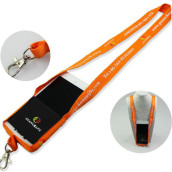 Recycled Lanyard with Phone Pouch Recycled Lanyard with Phone Pouch