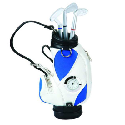 Golf Penholder With Clock, Golf Gifts, singapore corporate gifts