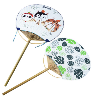 Bamboo Circular Fan, Hand Fan, singapore corporate gifts